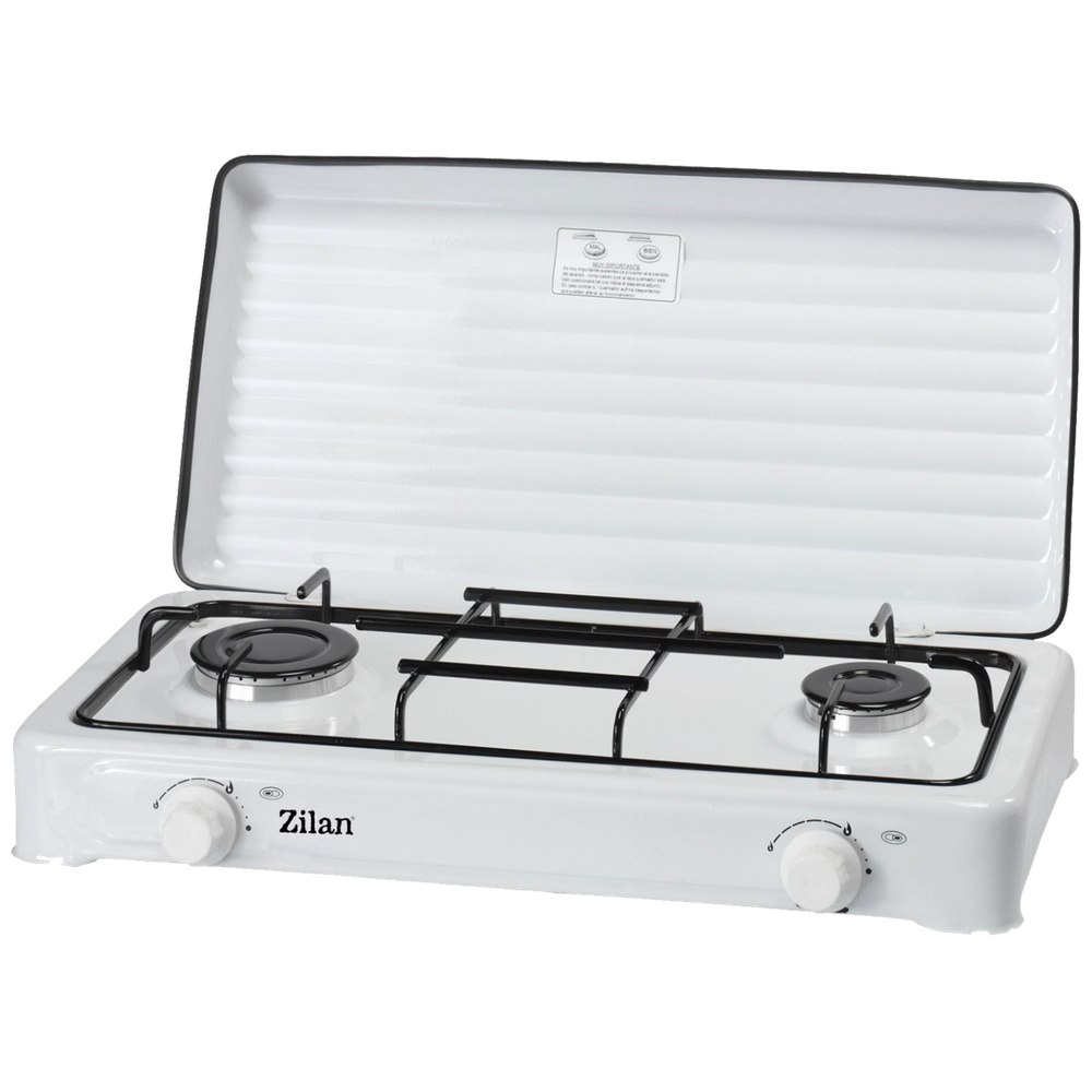 Zilan Plinski rešo sa 2 plamenika, 1600 W, bijela - ZLN0025/WH slika 1