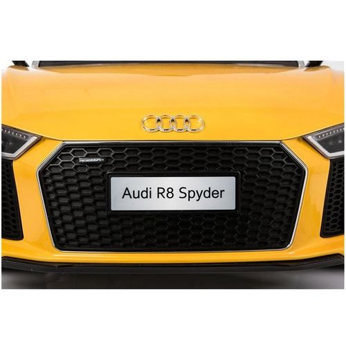 Licencirani auto na akumulator Audi R8 Spyder - žuti/lakirani slika 4