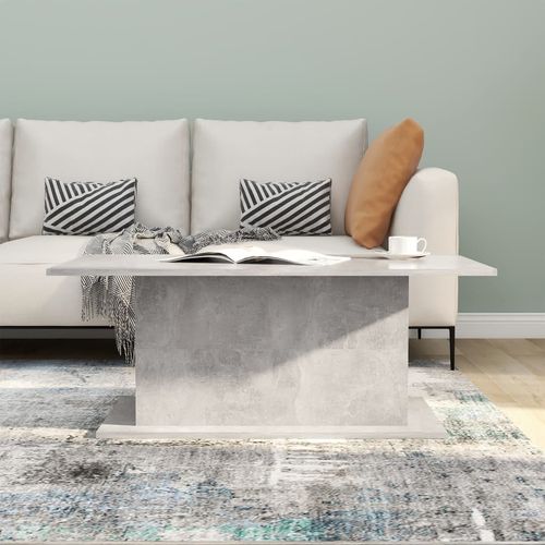 Stolić za kavu siva boja betona 102 x 55,5 x 40 cm od iverice slika 4