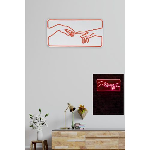 Wallity Ukrasna plastična LED rasvjeta, Creation of Adam - Red slika 4