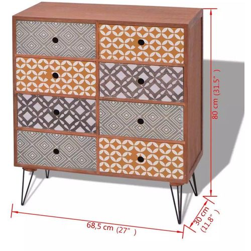 Komoda sa 8 Ladica Smeđa slika 2