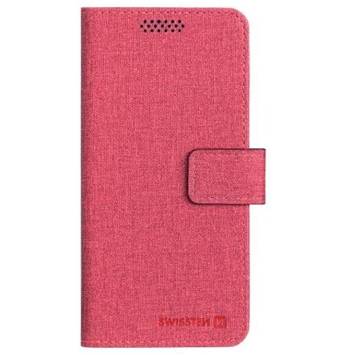 SWISSTEN preklopni etui za mobitel, veličina XXL, 170 x 83mm, tekstil, crvena slika 1