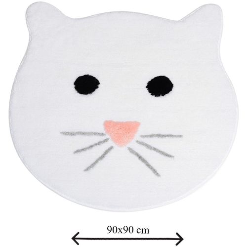 Cat - White Multicolor Acrylic Bathmat slika 3