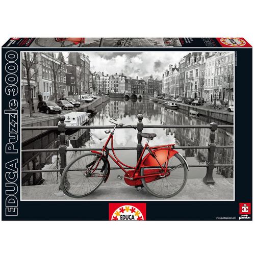 Puzzle Amsterdam Coloured Black &amp; White 3000pz slika 2