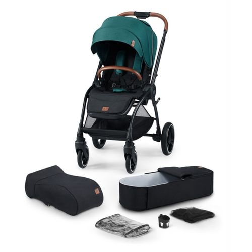 Kinderkraft Kolica Evolution Cocoon 2u1, midnight green slika 1