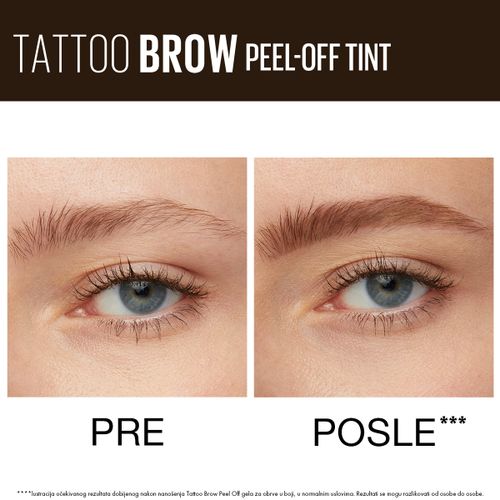 Maybelline New York Tattoo Brow Peel-Off gel za obrve Brown slika 3