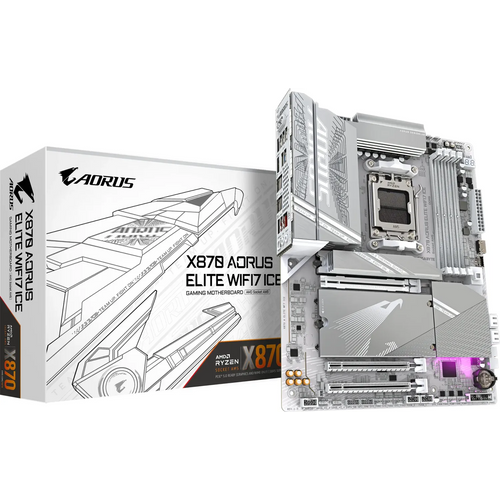 GIGABYTE X870 AORUS ELITE WIFI7 ICE, DDR5, SATA3, USB4, DP, 2.5GbE, WiFi 7, AM5 ATX slika 1