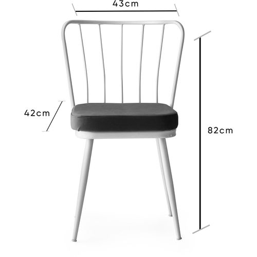 Woody Fashion Set stolica (2 komada), Bijela boja, Yıldız - 229 slika 7