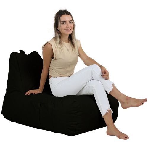 Atelier Del Sofa Vreća za sjedenje, Trendy Comfort Bed Pouf - Black slika 3