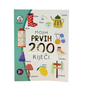 Vrabac Slikovnica Beliko, Mojih prvih 200 riječi A4
