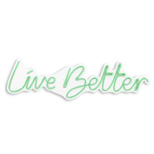 Wallity Zidna LED dekoracija, Live Better - Green