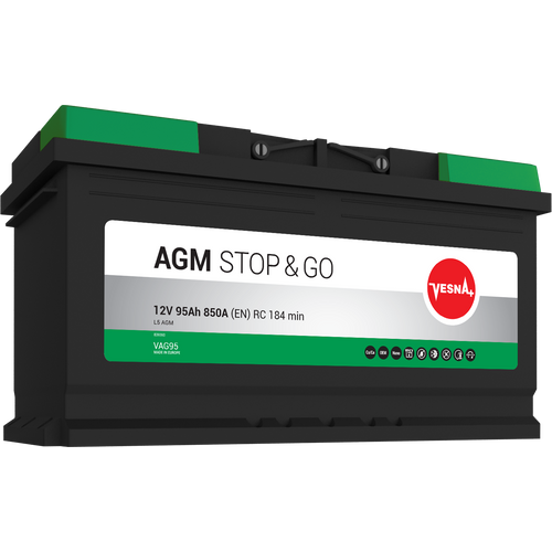 VESNA AGM Stop & Go Akumulator 12V, 95Ah, D slika 1