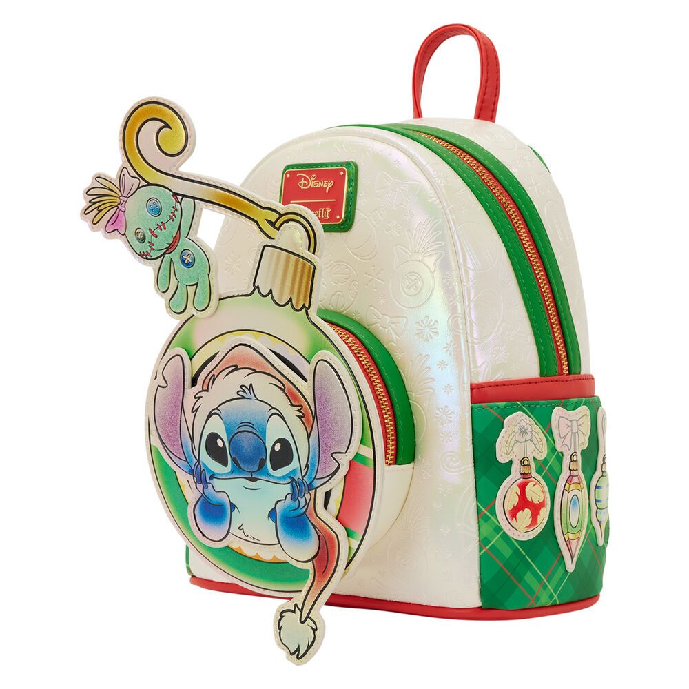 Disney Loungefly ruksak Holiday Stitch 26 cm slika 4