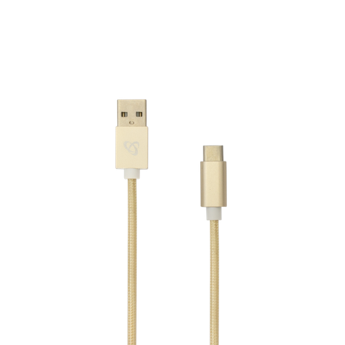 SBOX kabel  USB->TYPE C M/M 1,5M Fruity zlatni slika 3