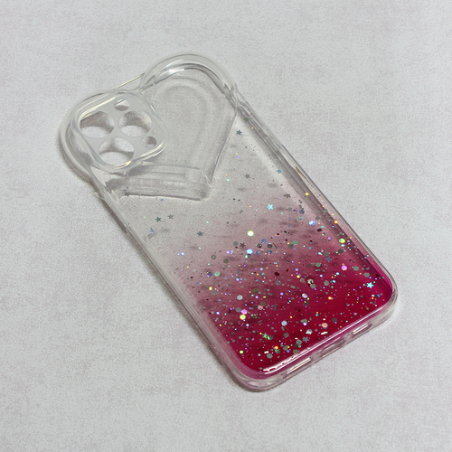 Torbica Heart Glitter za iPhone 13 6.1 pink slika 1