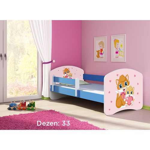 Deciji krevet ACMA II 160x80 + dusek 6 cm BLUE33 slika 1