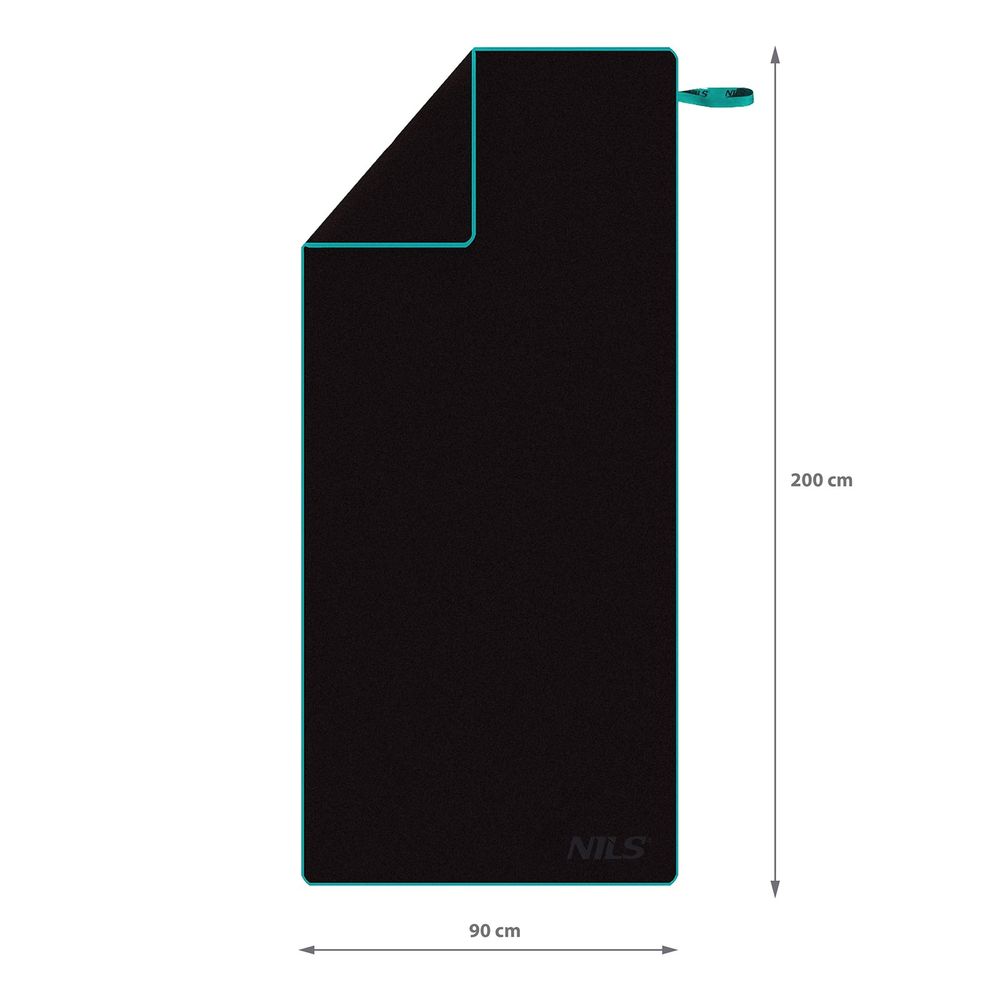 Ncr13 crni ručnik od mikrofibara 200x90 cm nils slika 5