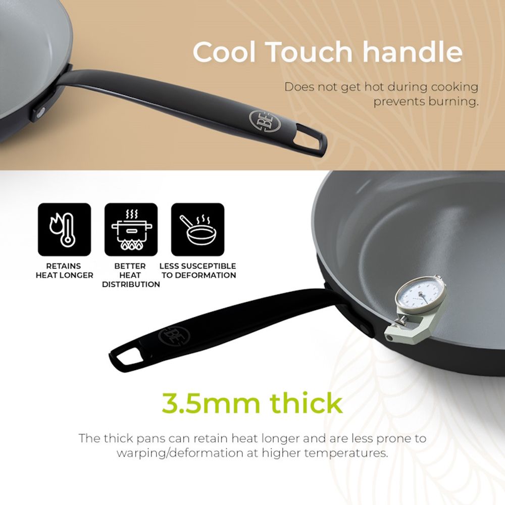 BE Living Duboka tava s poklopcem Essential Black 28 cm slika 4