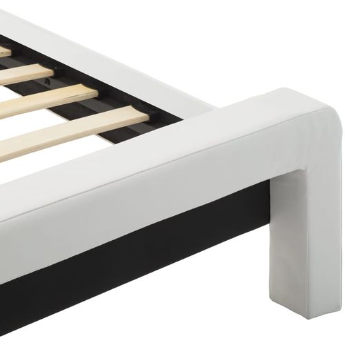 Okvir za krevet od umjetne kože LED bijelo-crni 160 x 200 cm slika 8