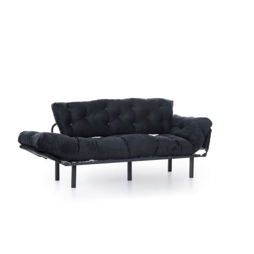 Atelier Del Sofa Trosjed na razvlačenje, Crno, Nitta Triple - Black slika 8