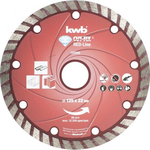 KWB CUT-FIX dijamantna rezna ploča 125x2,3 mm, Red-Line slika 1