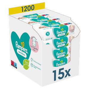 Pampers Vlažne maramice Sensitive XXL / 15x80 komada