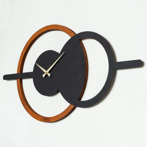 Wallity Ukrasni metalni zidni sat Geometric Wooden Metal Wall Clock - APS116 slika 3