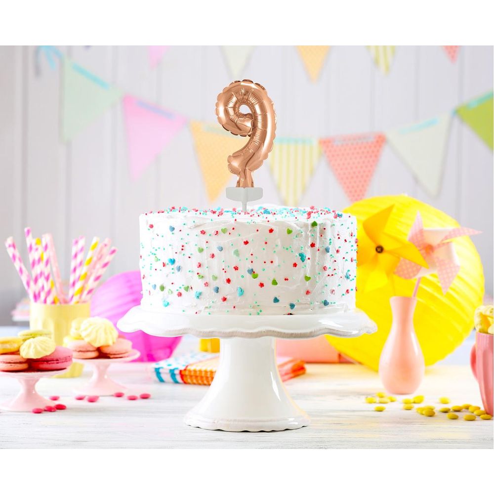 BC-5RZ9 Folijski balon 9 sa štapićem 13 cm slika 2
