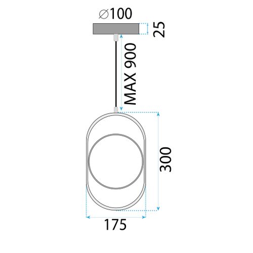 LED svijetiljka APP1554-CP Black slika 10