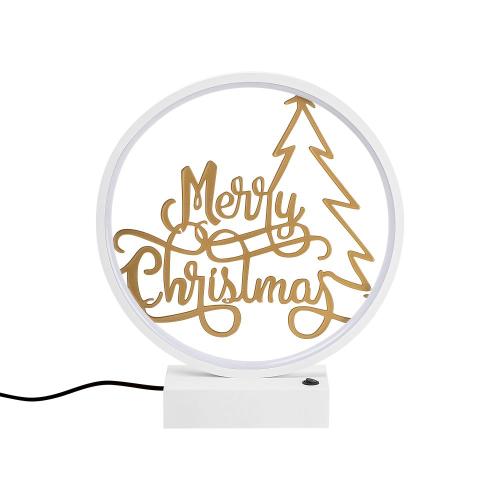 XMAS10 Bijela Zlatna Stolna Lampa slika 7