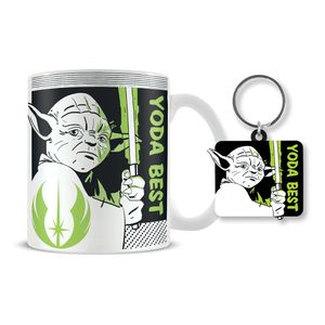 PYRAMID STAR WARS (YODA BEST) MUG & KEYCHAIN SET