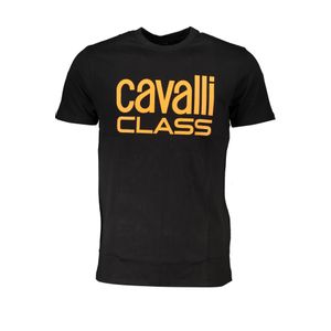 CAVALLI CLASS MEN'S SHORT SLEEVE T-SHIRT BLACK