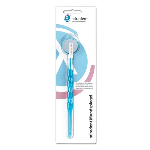 Miradent mouthmirror, antifog, blue transparent slika 1