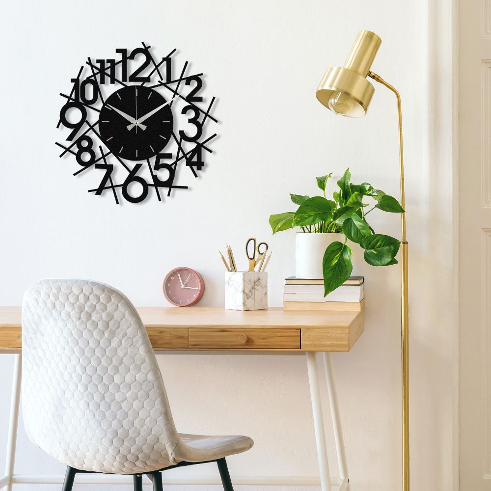 Decorative metal wall clock Rasputin, colour: black slika 1