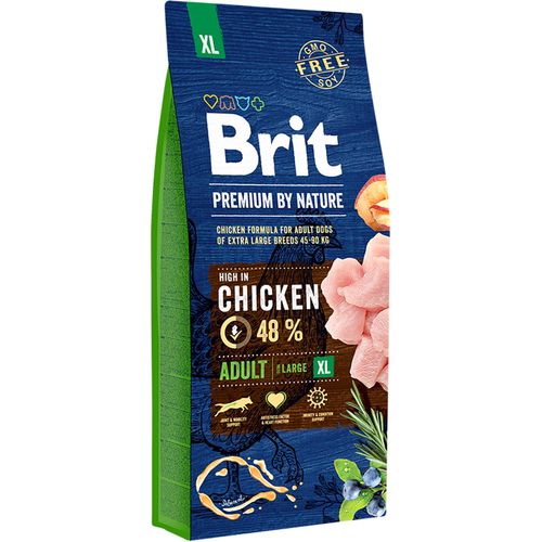 Brit Premium By Nature Adult Extra Large piletina, 15 kg slika 1