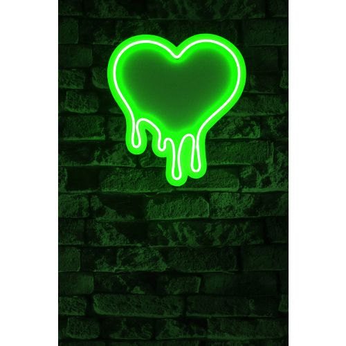 Wallity Ukrasna plastična LED rasvjeta, Melting Heart - Green slika 10