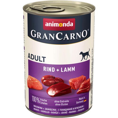 animonda GranCarno Adult govedina i jagnjetina, mokra hrana za odrasle pse 400g slika 1