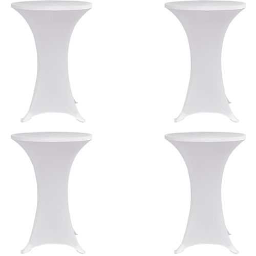 Navlaka za stol za stajanje Ø 70 cm bijela rastezljiva 4 kom slika 1