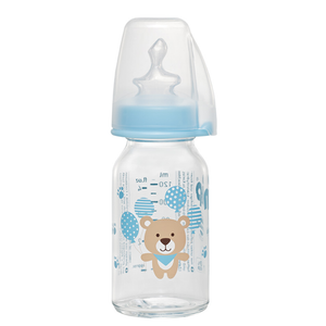 nip® Standardna staklena flašica 125ml 0m+, Bear Boy