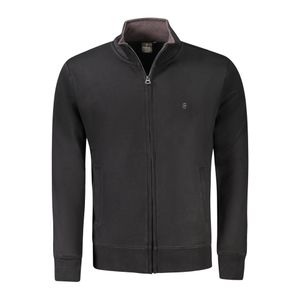 COVERI MOVING MEN'S BLACK ZIP-UP SWEATSHIRT