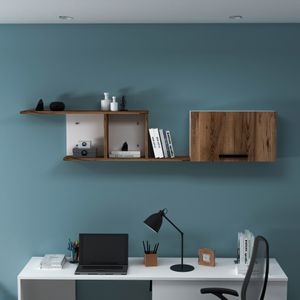 Newra - Light Walnut, White Light Walnut
White Wall Shelf