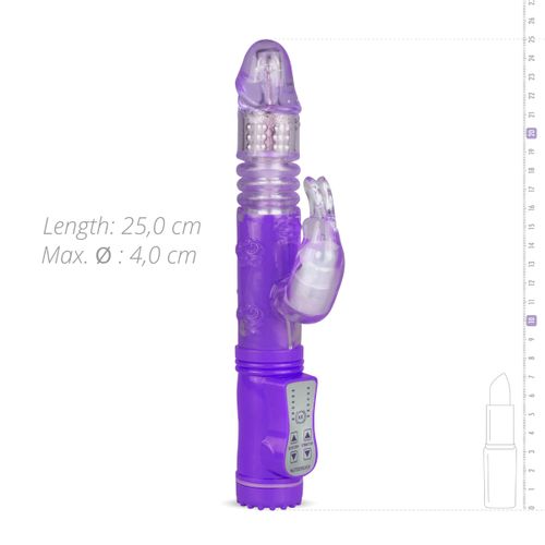 Rabbit vibrator Easytoys - ljubičasti slika 7