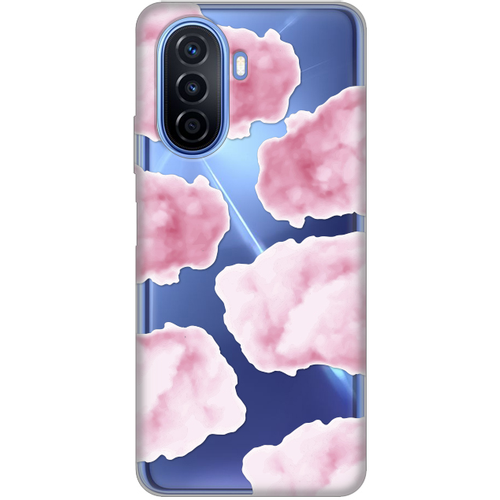 Torbica Silikonska Print Skin za Huawei Nova Y70/Y70 Plus Pink Clouds slika 1