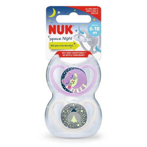 NUK duda varalica - silikon Space Night space&amp;night 6-18 m 10736619 slika 2