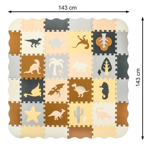 Pjenasta puzzle podloga/ogradica za igru 36 elemenata - Dinosauri slika 6