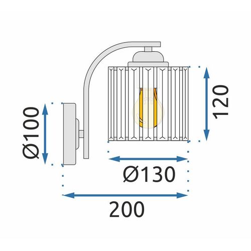 TOOLIGHT Kristalna zidna svjetiljka metalna krom APP509-1W slika 11