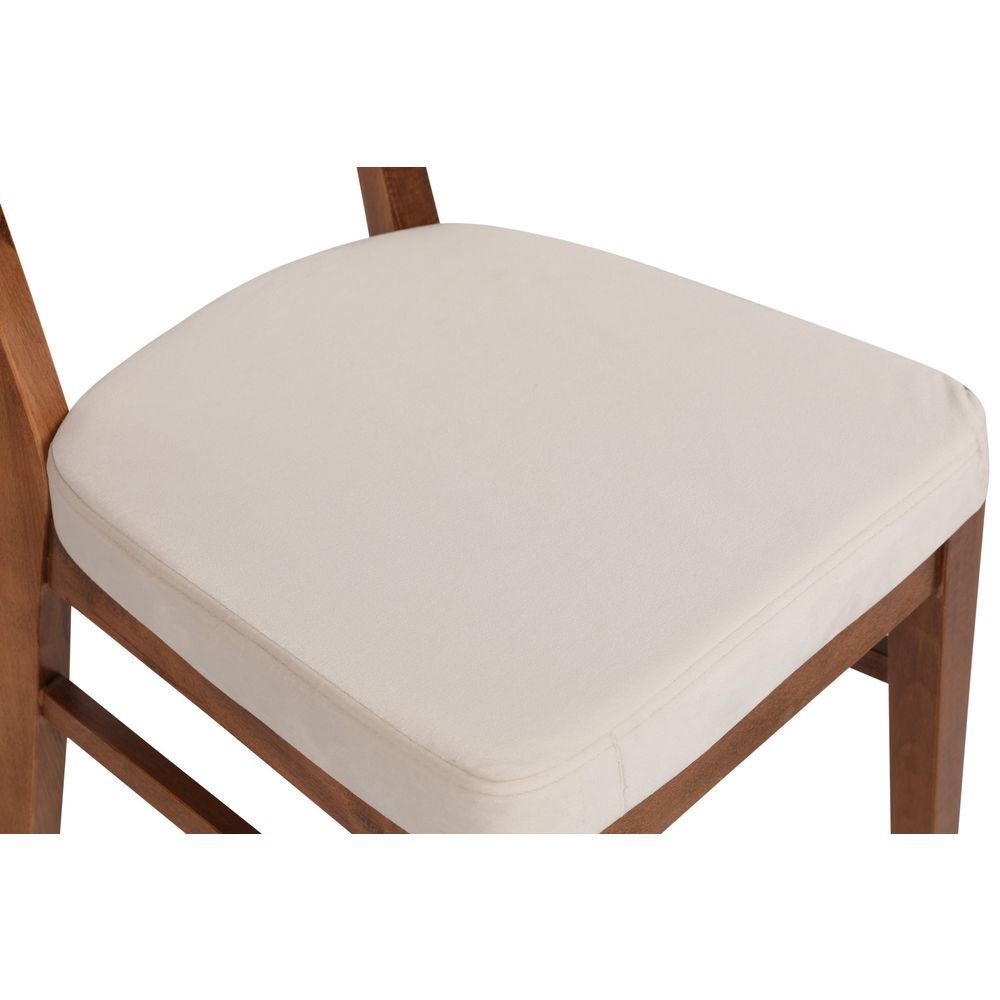 Elma 760 V2 Set Stolica od Oraha i Bež Tkanine (2 Komada) slika 9