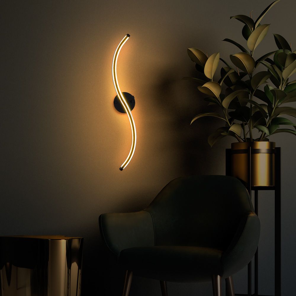 Yılan - 13281 Crna Zidna Lampa slika 1