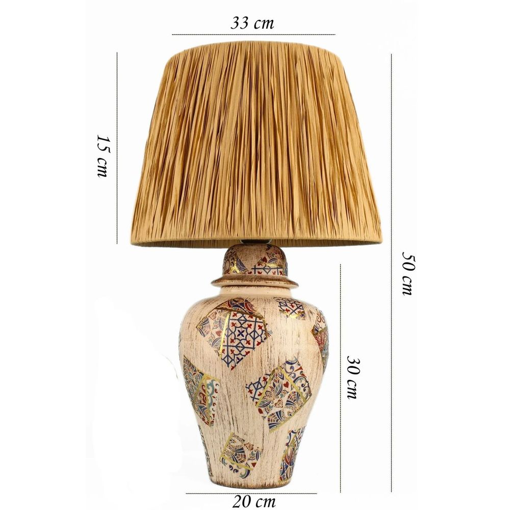 YL654 Krem Stolna Lampa slika 3