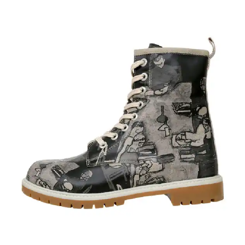 DOGO Duboke čizme Long Boots Supper BlackWhite slika 3